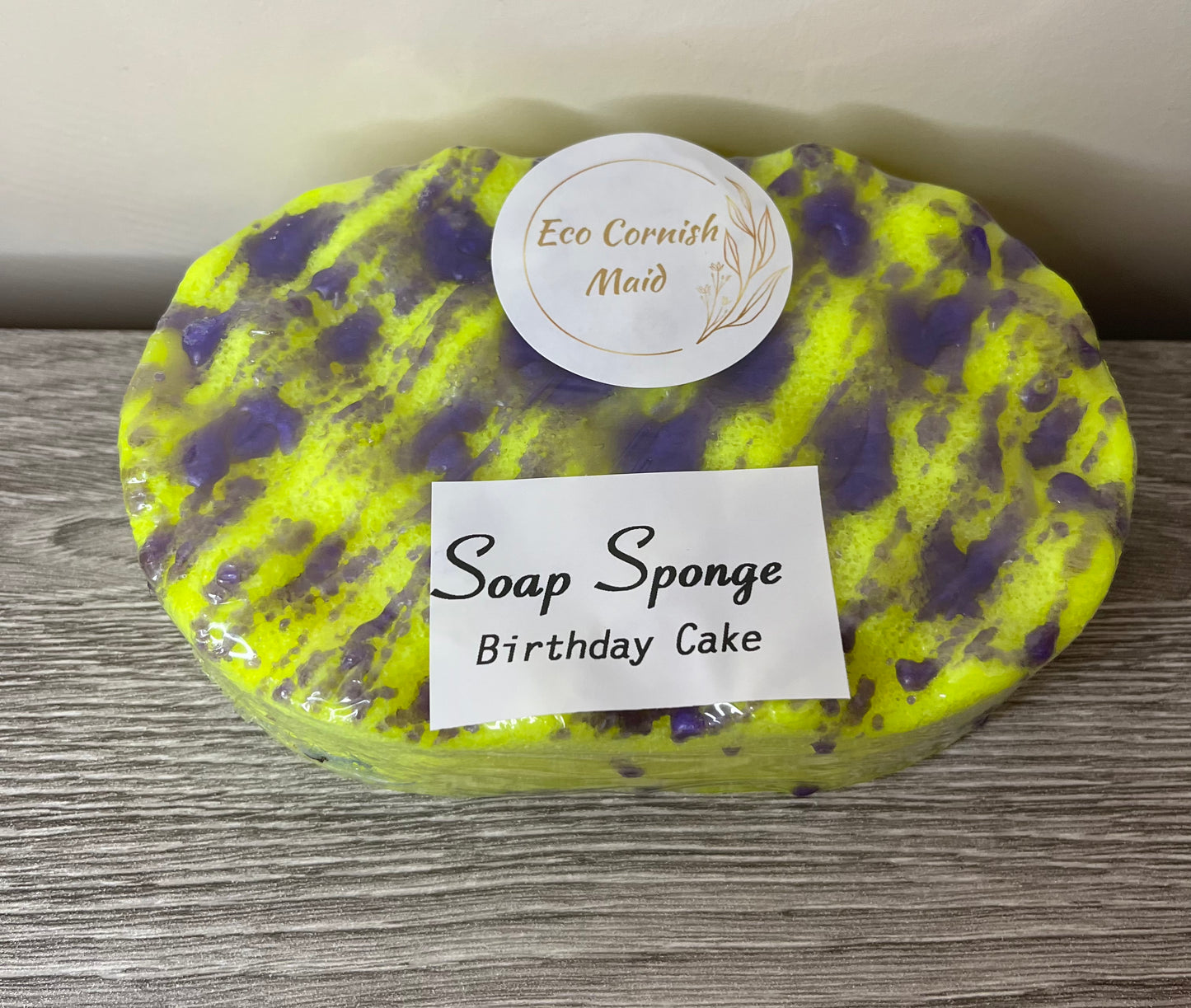Birthday cake soap sponge